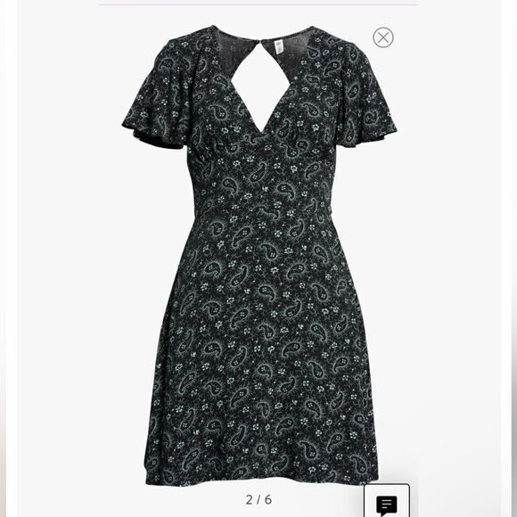 NEW BP Black Print Mini Dress Women 3X - Picture 5 of 14